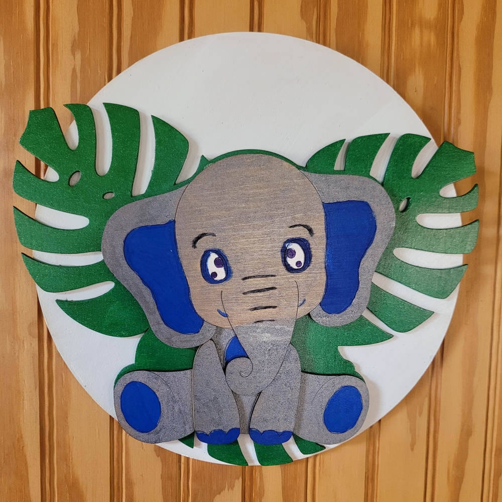 Green and Gray Safari Art Decal